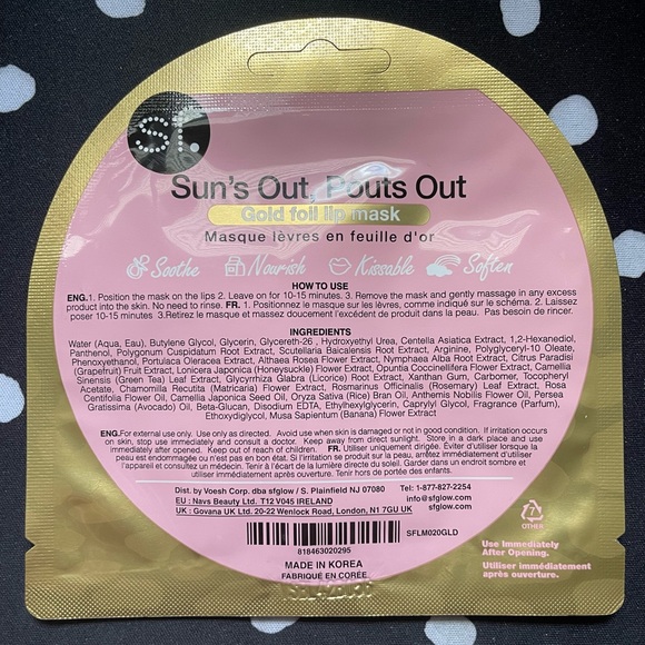 SFGlow Sun’s Out, Pouts Out Lip Masks - Picture 3 of 3